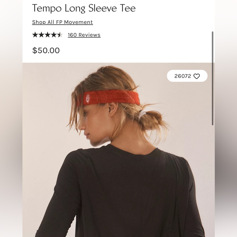 FP Movement - Tempo Long Sleeve Tee in black